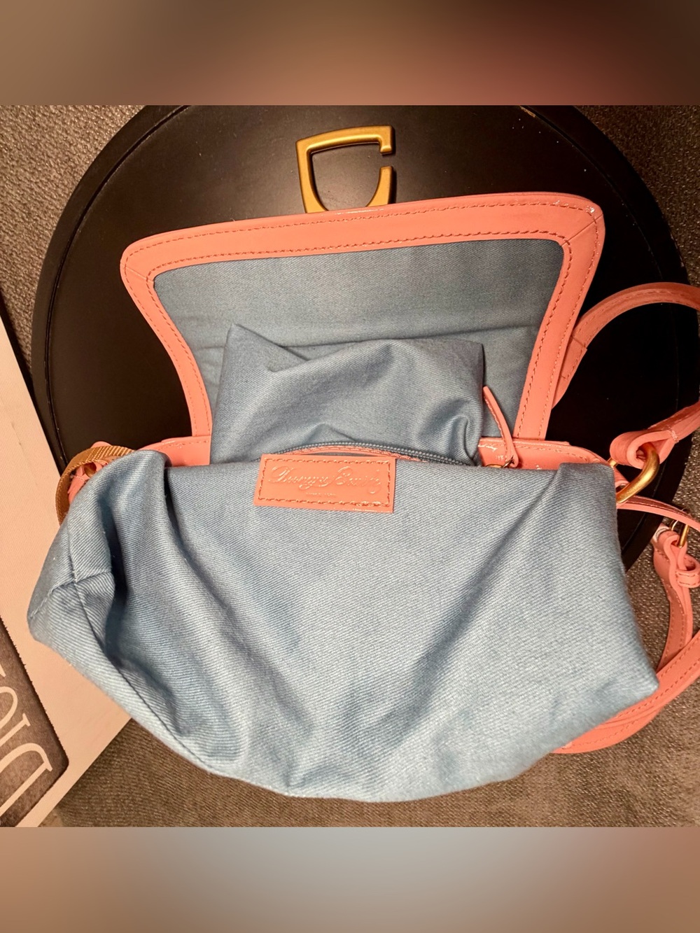 Dooney & Bourke Pink Patent Leather Kyra Shoulder Bag - Picture 8 of 10